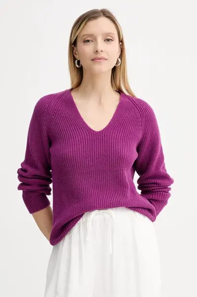 Bavlněný svetr Marc O'Polo dámský, růžová barva, 506605960097