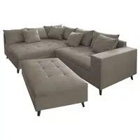MID.YOU ROHOVÁ SEDAČKA, textil, šedá
