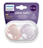 PHILIPS AVENT Šidítko Ultrasoft Premium neutral 0-6m dívka 2 ks