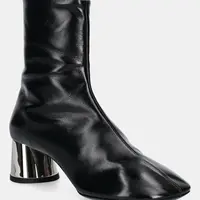 Kožené kotníkové boty Proenza Schouler Glove dámské, černá barva, na podpatku, SH251025