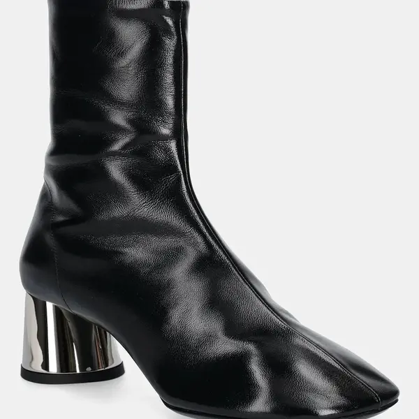 Kožené kotníkové boty Proenza Schouler Glove dámské, černá barva, na podpatku, SH251025