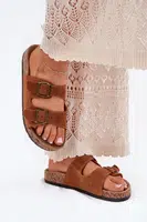 Boto Semišové sandály na korkové podrážce s přezkami Camel Tavira