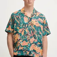 Košile adidas Originals Resort Shirt pánská, oranžová barva, relaxed, KC5901