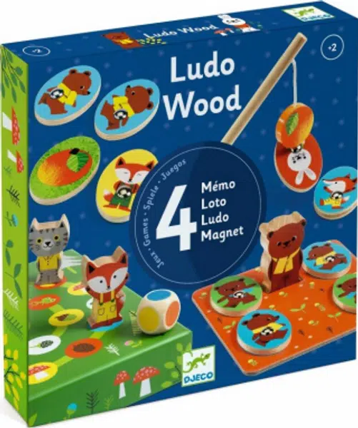 Sada 4 her Ludo Wood