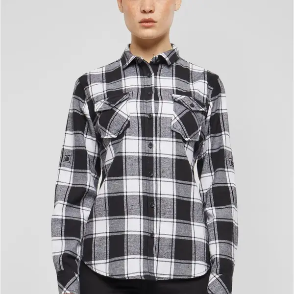 Amy Flanell Shirt GIRLS white/black