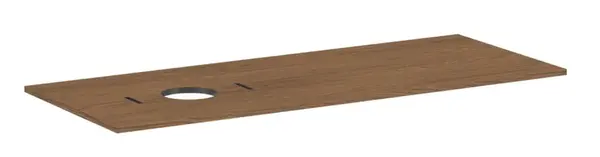 Hansgrohe Xilesa E - Doska pod umývadlo, 138x55 cm, výrez vľavo, kašmírový dub 54278550