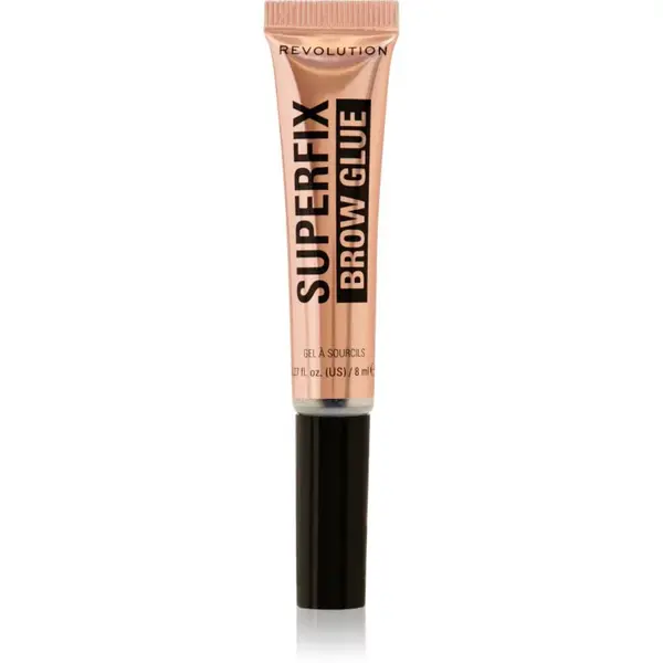 Makeup Revolution Superfix Brow Glue transparentní fixační gel na obočí 8 ml
