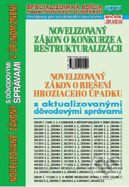 Novelizovaný zákon o konkurze a reštrukturalizácii a novelizovaný zákon o riešení hroziaceho úpadku - kniha z kategorie Obchodní právo