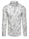 Koszula męska w liście biała Dstreet