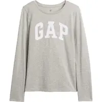 GAP V-FRCH LS LOGO TEE Detské tričko, sivá, veľkosť