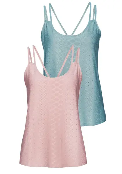 VIVANCE Top  modrá / ružová