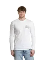 Meatfly pánské tričko s dlouhým rukávem Judgement 30 White | Bílá | Velikost XXL | 100% bavlna