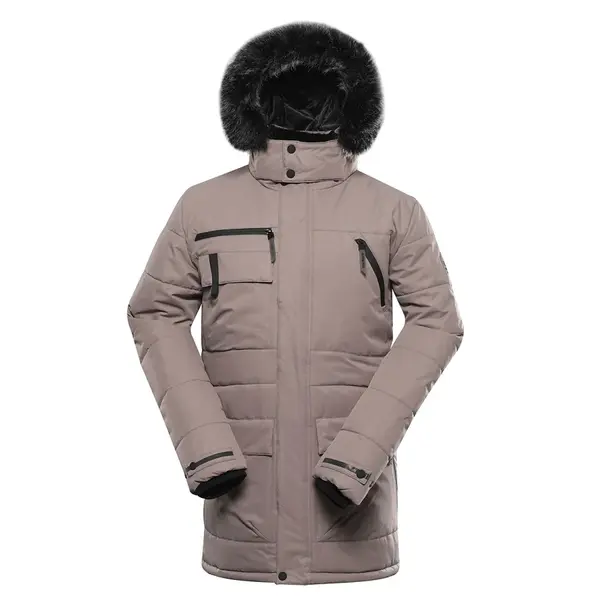 Pánská bunda s membránou ptx alpine pro werd světle šedá l plus