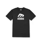 Etnies pánské triko Icon E Ss Tee Black / White | Černá | Velikost L