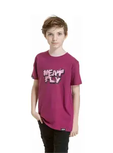 Meatfly dětské tričko Rock Magenta | Růžová | Velikost 158 | 100% bavlna