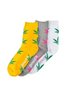 Meatfly ponožky Ganja Girl socks Triple Pack | Mnohobarevná | Velikost S/M