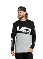 Meatfly pánské tričko s dlouhým rukávem Judgement Racing Grey | Šedá | Velikost S | 100% bavlna