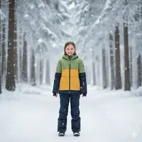 Dívčí zimní bunda killtec 173 zelená/žlutá 140