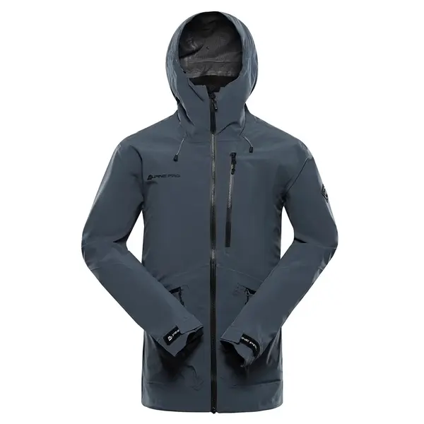 Pánská nepromokavá bunda s ptx membránou alpine pro zarr tmavě šedá xl