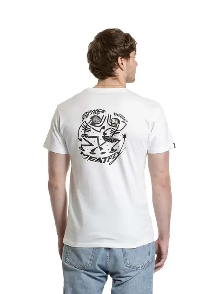 Meatfly pánské tričko Keke Dance White | Bílá | Velikost XL | 100% bavlna