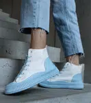Gemre White and blue platform sneakers Terri