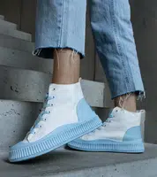Gemre White and blue platform sneakers Terri
