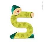 Janod Dřevěné písmenko S lepicí 9 cm