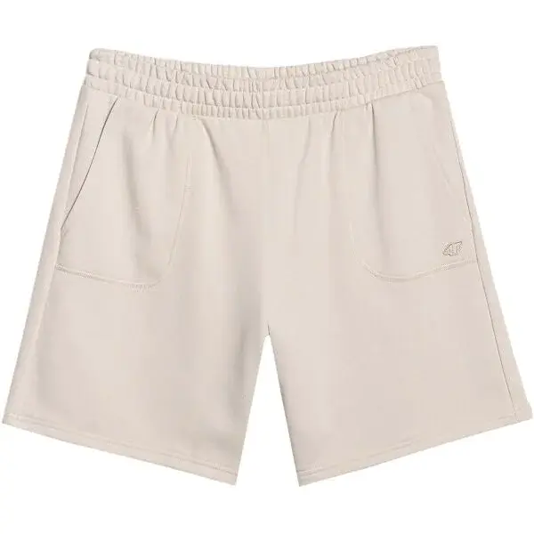4F SHORTS CAS Pánské teplákové kraťasy, béžová, velikost