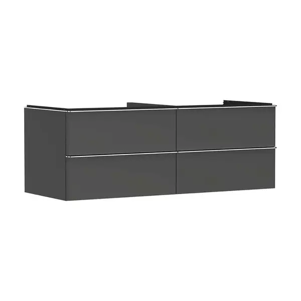 Hansgrohe Xelu Q - Umývadlová skrinka, 50x136x55 cm, 4 zásuvky, matná sivá/chróm 54087000