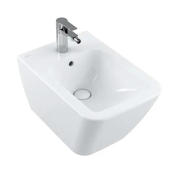 Villeroy & Boch Finion - Závesný bidet s prepadom, 375x560 mm, s CeramicPlus, alpská biela 446500R1