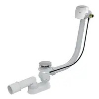 Alcadrain Odtokové súpravy - Vaňová odtoková a prepadová súprava s napúšťaním, pre silnostenné vane, dĺžka 800 mm, kov A565KM1-80