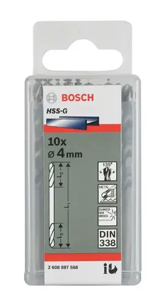 Bosch Příslušenství - Sada vrtáků do kovu, oboustranné, 4,5x58 mm, 10 ks 2608597591
