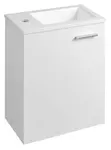 Aqualine Zoja - Skrinka s umývadielkom, 40x50x22 cm, 1 dvierka, pánty L/P, biela 51049A-01
