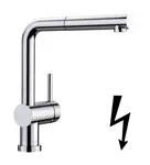 Blanco Linus S-F - Dřezová baterie s výsuvnou koncovkou, sklopná pod okno, chrom 514276