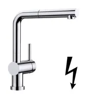 Blanco Linus S-F - Dřezová baterie s výsuvnou koncovkou, sklopná pod okno, chrom 514276