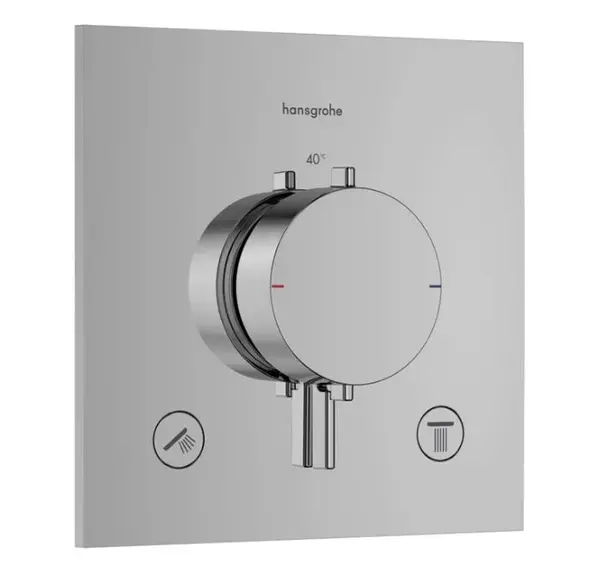 Hansgrohe Ecostat Comfort E - Termostatická baterie pod omítku, pro 2 spotřebiče, chrom 33711000