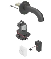 Geberit Piave - Elektronická umyvadlová baterie pod omítku, síťové napájení, easy to clean, matná černá 116.282.14.1