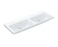 Villeroy & Boch Subway 3.0 - Dvojumyvadlo nábytkové 130x47 cm, bez přepadu, bez otvoru pro baterie, CeramicPlus, alpská bílá 4A71D3R1