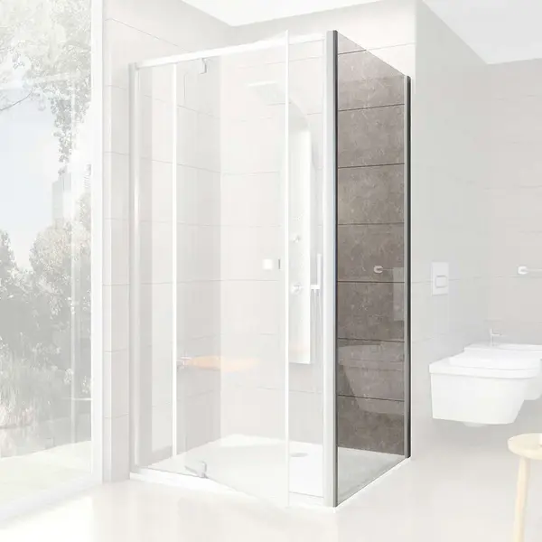 Ravak Pivot - Sprchová stena PPS-90, 87-90 cm, satin/číre sklo 90G70U00Z1
