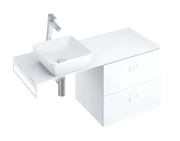 Ravak Comfort - Doska pod umývadlo 120x46x2 cm, lesklá biela X000001381