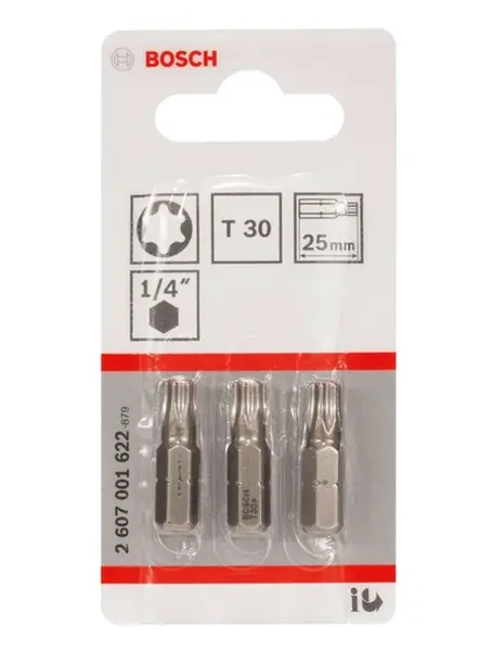 Bosch Príslušenstvo - Súprava bitov T30, dĺžka 25 mm, 3 ks 2607001622