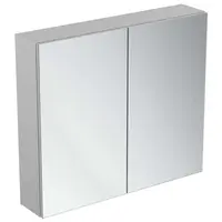 Ideal Standard Mirror&Light - Zrkadlová skrinka s LED osvetlením a zásuvkou, 80x70 cm, hliník T3442AL