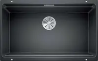 Blanco Etagon 700 - Silgranitový drez, 73x46 cm, s pojazdmi, čierna 525891