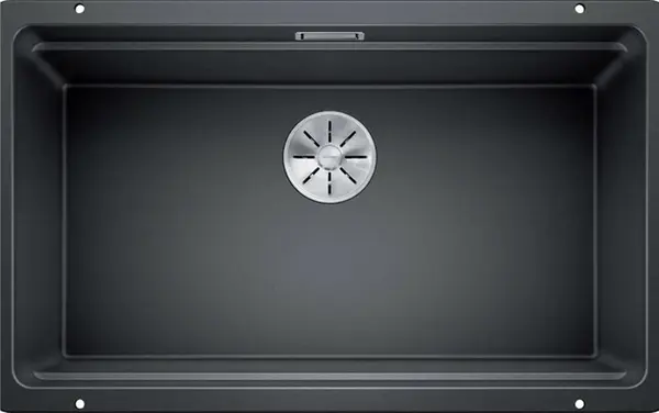 Blanco Etagon 700 - Silgranitový drez, 73x46 cm, s pojazdmi, čierna 525891