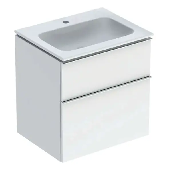 Geberit iCon - Skrinka s umývadlom, 60x63x48 cm, lesklá biela 502.335.01.2