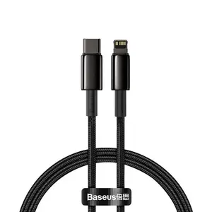 Rychlonabíjecí datový kabel Baseus Tungsten Gold 20W 1m USB-C na Lightning černý