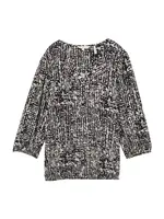 TOM TAILOR Blúzka  béžová / námornícka modrá / biela