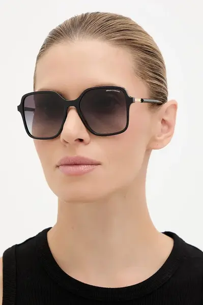 Sluneční brýle Armani Exchange dámské, černá barva, 0AX4163S