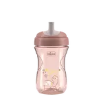 CHICCO Hrneček Advanced se slámkovým náústkem pink, 12m+ 266 ml