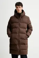 Nepromokavá bunda Rains Alta Longer Puffer Jacket W3T4 hnědá barva, zimní, 15130.23
